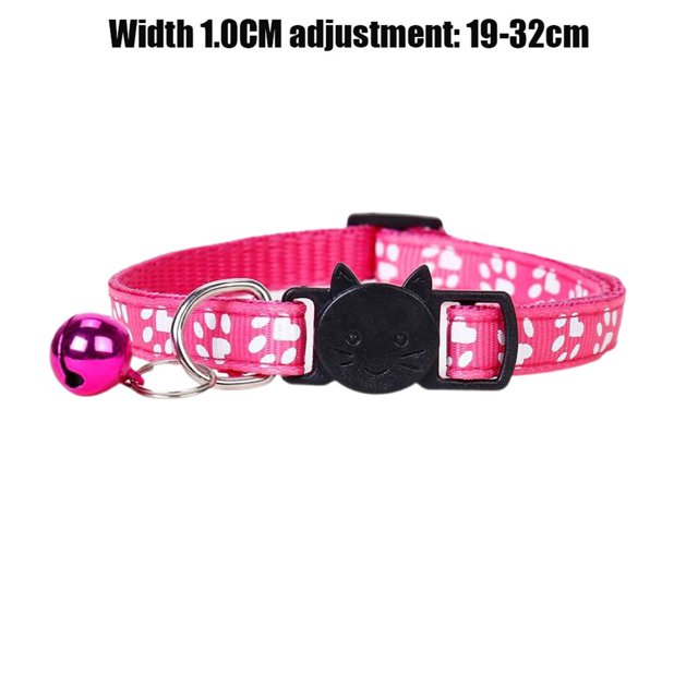 Collier pour Chat Imprimé Col Détachable avec (Col pour Animal en Nylon Tissé Coloré)