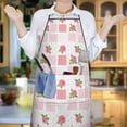 thumbnail image 6 of Pioneer Flower Floral Print Pattern Cotton Linen Apron with Pockets, Waterproof Adjustable, 33x27 Inch for Kitchen, Gardening, BBQ, Salon, 6 of 6