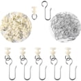 thumbnail image 1 of 80 Pcs Curtain Hooks and Gliders Set, Stainless Steel Shower Curtain Hooks, Plastic Curtain Rail Gliders and Pin Hooks, 1 of 4
