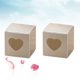 thumbnail image 5 of EeaseMX 50 cajas cuadradas de papel kraft para dulces, de PVC transparente con forma de corazón y ventana, para cupcakes, accesorios para bodas y fiestas (gris), 5 of 7