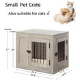 thumbnail image 6 of Unipaws Dog Crate End Table with Cushion Indoor Use Grey Small, Weathered Gray, 6 of 7