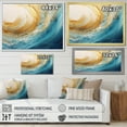 thumbnail image 4 of Designart "Surging In Golden Sapphire V" Abstract Spirals Canvas Wall Art, 4 of 7