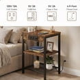 thumbnail image 7 of CONCETTA 3 Tier Nightstands with Charging Stations, Set of 2, Bedside End Tables for Bedroom Living Room, Rustic Brown, 7 of 7