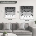 thumbnail image 5 of Black Grey Striped Wooden Wall Clock Silent Non Ticking, Farmhouse Modern Square Wall Clocks Battery Operated, Decor Clock for Home Office, Living Room, Kitchen, 12 Inch, 5 of 9