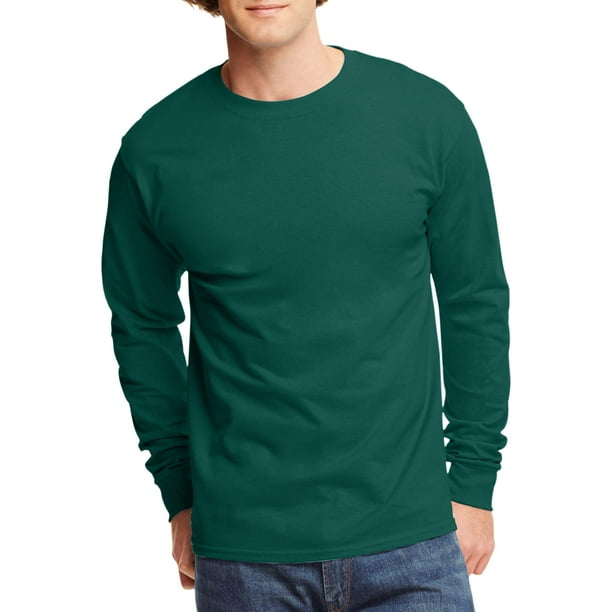 Hanes - Hanes Men's and Big Men's Tagless Long Sleeve Tee, Up To Size ...