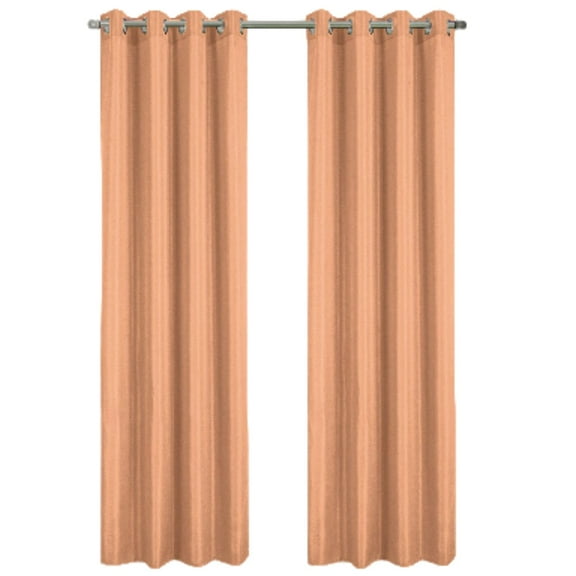 RT Designer Collection Gibson Luxurious Decorative Grommet Curtain Panel 54" x 90" Peach