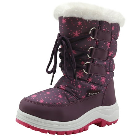 

Apakowa Kids Girls Insulated Winter Warm Snow Boots (Toddler/Little)