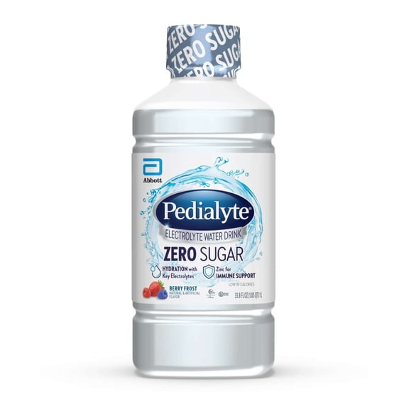 Pedialyte Electrolyte Water With Zero Sugar, Berry Frost, 1 Liter