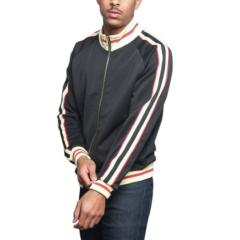G Style USA Men s G Striped Track Jacket Up To 5X Walmart