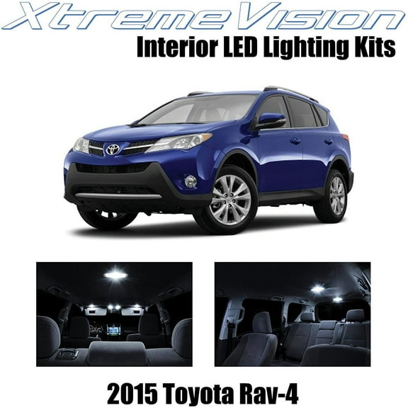 XtremeVision Interior LED for Toyota Rav4 2015  8 pcs Pure White Interior LED Kit   Installation Tool