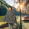 thumbnail image 4 of Fleece and Sherpa Wearable Blanket, Poncho Throw with Buttons Poncho Throw for Women Substitute for Cape Wrap Cover, 4 of 8