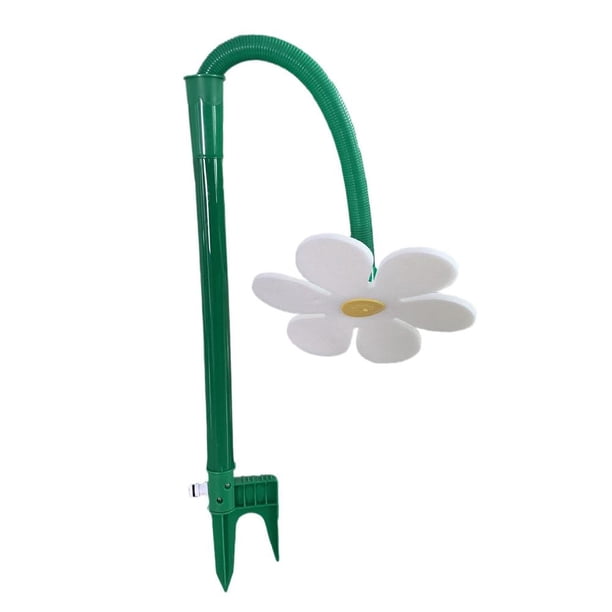 Aspersores de baile en forma de flor divertidos para riego de césped loco para jardín (blanco)