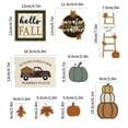 thumbnail image 3 of Xihbxyly Escalera de Calabaza para Coche, Bandeja de Madera Escalonada para Halloween, Diseño Artesanal, Decoración Festiva para Mesa o Estante, Ideal para Fiestas de Otoño U Oficina, Juego de 9 Piez, 3 of 7