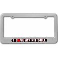 thumbnail image 1 of I Love Heart My Pit Bull License Plate Frame, 1 of 1