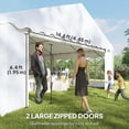 thumbnail image 6 of Outsunny 20' x 40' Heavy Duty Party Tent, Galvanized Outdoor Canopy Tent with Removable Sidewalls, 12 Windows and 2 Doors, White, 6 of 10