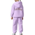 thumbnail image 6 of Gaexia School Uniform Boys Tracksuits Hoodies and Joggers Pants Set Jogger Set Loose Fit Hoodie Sets 2 Pieces Boys Sweat Suit,Purple,4-5 Years, 6 of 7