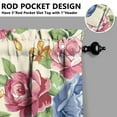 thumbnail image 5 of Pioneer Kitchen Curtains and Valance Set 36 Inch Tier Rose Floral Print 3 Pieces Set Dining Room Small Curtain Drapes Cafe Curtains Valance for Home Decor Rod Pocket, 5 of 6
