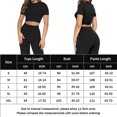 thumbnail image 2 of Fajas Conjunto de pantalones cortos para mujer Conjunto de pantalones de pierna ancha con tops de manga corta informales (Negro M) Cgtredaw Negro T M para Mujer, 2 of 6