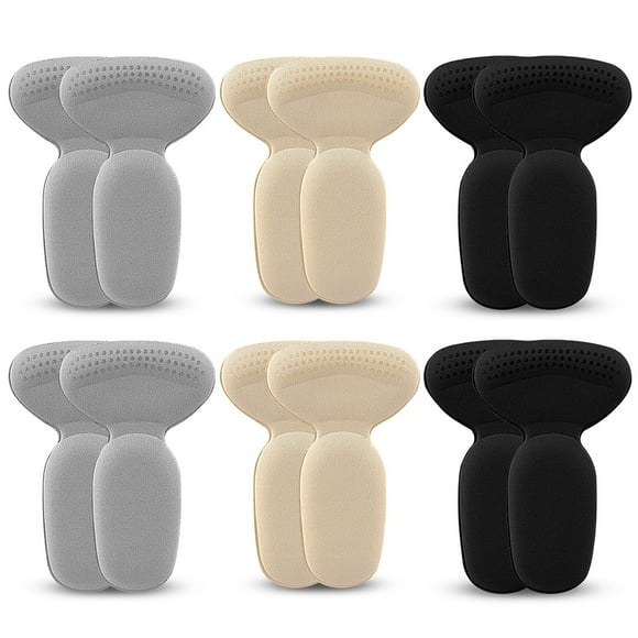6 pares de almohadillas para plantillas de tacón alto, almohadillas amortiguadoras para ampollas, almohadilla adhesiva de soporte para el talón.