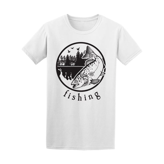 Fishing Fish In Circle Tee Men's -Image by Shutterstock