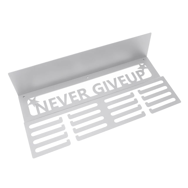 Metal Medal Hanger Display, Medal Holder Awards Trophy Display Multipurpose Ribbon Trophies Display Rack Organizer Wall Mounted Metal Awards Rack with Trophy Shelf for Runners