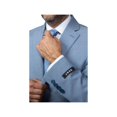thumbnail image 6 of Mens DKNY 100% Wool Two Button Notch Lapel Slim fit Shark Texture 1393 Sky Blue, 6 of 11