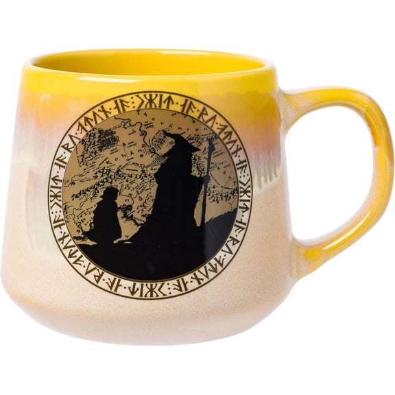 EnjinZZ The Lord of the Rings Reactive Glaze Tapered Pottery Mug, 18 Ounces