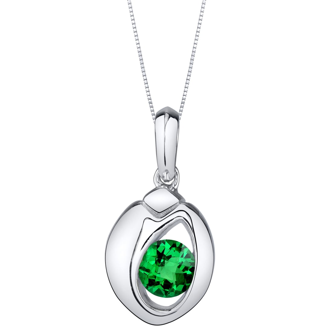 simulated emerald pendant