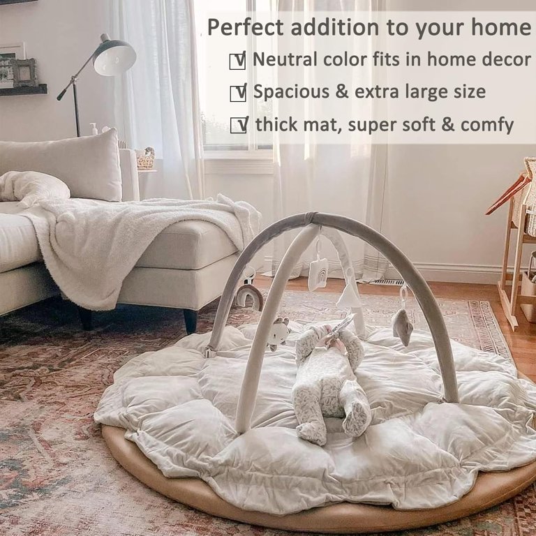 Skip Hop 5-in-1 Plush Baby Play Gym, Baby Play Mats, Convertible