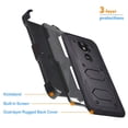 thumbnail image 2 of Value Pack ! for 6" Moto E5 Plus Moto E5 Supra XT1924 360° Cover Screen Protector Clip Kickstand Holster UGG Case black, 2 of 4