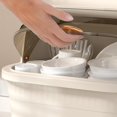 thumbnail image 3 of Yazoeia Dish Drying Rack, Multifunctional Space Saving Dish Drying Box Drying Rack Dish Bowl Drying Box Dish Rack with Cover Dish Drying Rack with Cover with Lid Cover for Kitchen, Apricot M, 3 of 9