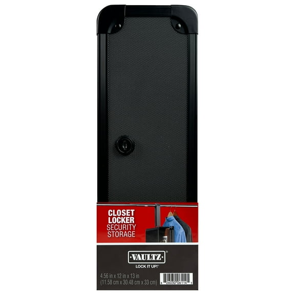 Vaultz Locking Closet Safe with Key Lock - Black
