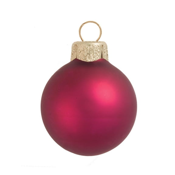 2ct Matte Soft Berry Glass Ball Christmas Ornaments 6" (150mm)