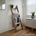 thumbnail image 3 of Milltown Merchants Rustic Wooden Leaning Blanket Ladder (Driftwood), 3 of 3