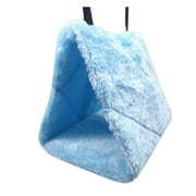 xinqinghao gardening supplies pet bird parrot parakeet warm cage hut tent bed hanging cave blue