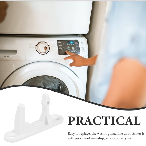 GAXIRE White Plastic Washer Door Latch Assembly Replacement Parts 4 Pieces Compatible with Various Models