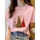 thumbnail image 1 of Camiseta con estampado navideño para mujer, ropa de tendencia bonita, Top con estampado de vacaciones, camiseta estampada para mujer, ropa para mujer, 1 of 5