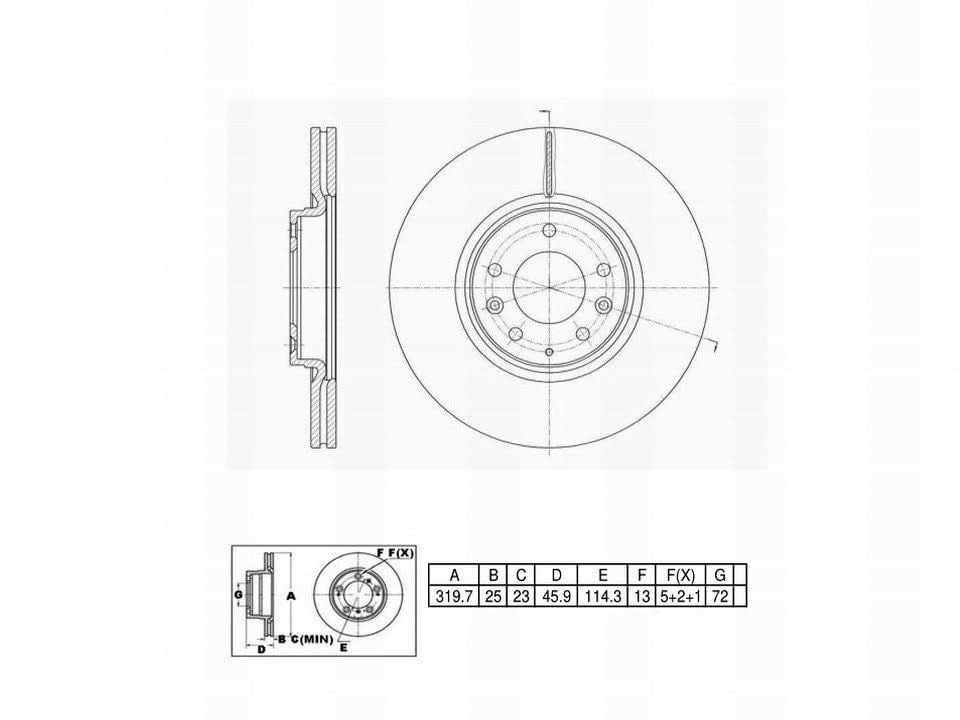 Winstop Brake Rotor, Front WS246794, Mazda 6 2007-2006