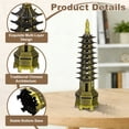 thumbnail image 3 of Uxcell Metal Chinese Pagoda Statue, 9 Levels 5.1" Miniature Tower Ornament 3D Feng Shui Sculpture Model for Home Office Desktop Ornaments Collectible Decoration Figurines, Bronze, 3 of 7