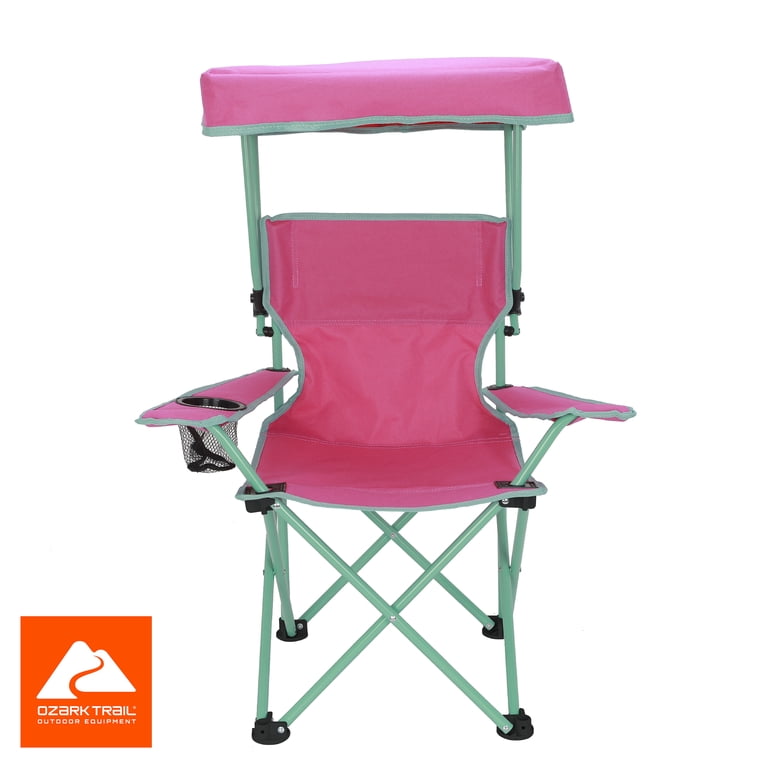 Ozark Trail Kids Canopy Chair, Pink/Green photo 6