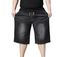 thumbnail image 4 of Yaoyar Men's Big and Tall Jean Shorts Elastic Waisted Baggy Jorts Drawstring Plus Size Relaxed Fit Denim Shorts, 4 of 9
