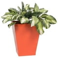 thumbnail image 4 of PoliVaz Modern Square Planter, Orange, Large, 4 of 7