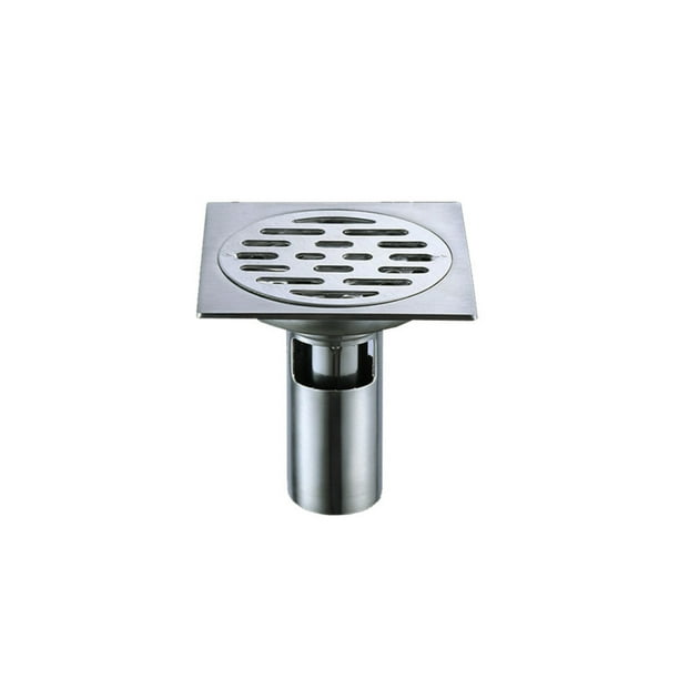 Moyic Drenaje de suelo de acero inoxidable, desagüe de baño cuadrado, desagüe de agua rápidamente, trampa para el cabello, ducha húmeda, Juegos de accesorios de baño Moyic WJ3939-00B