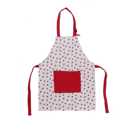 

Children Cotton Aprons Cartoon Strawberry Pattern Painting Kids Aprons for Children Cooking Baking Kitchen (Small Size Strawberry)