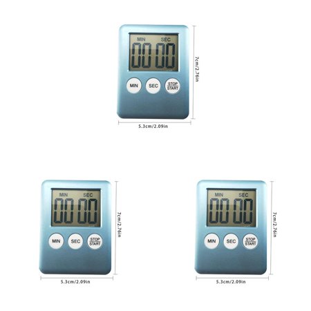 

3Pcs Digital Kitchen Timer Lcd Display Baking Countdown Timer Lcd Alarm Button Operation Kitchen Timer