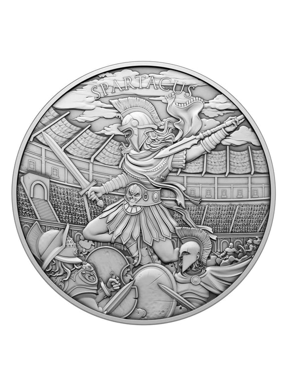 Collectible 1 Troy oz Spartacus Design .999 Fine Silver Round