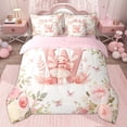 thumbnail image 4 of Feelyou Teen Kawaii Fairy Twin Bedding Sets 7-Piece, Initial W Letter Bedding Comforter Set, Princess Reversible Comforter, Luxury Bedroom Decor, 4 of 9