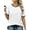 White, variant on MOSHU Dressy Women Tops Crewneck Blouses for Women Striped Colorblock Short Sleeve Shirts Casual Summer Tops
