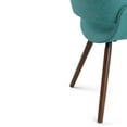 thumbnail image 6 of Simpli Home Malden Bentwood Dining Chair in Turquoise Blue Woven Fabric, 6 of 10