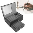 thumbnail image 1 of Estuche de Almacenamiento para Pluma Estilográfica de Cuero Pu de Doble Capa, Organizador de Caja Expositora de Bolígrafos de Gran Capacidad para Bolígrafos, Papelería, Tinta,, 1 of 7